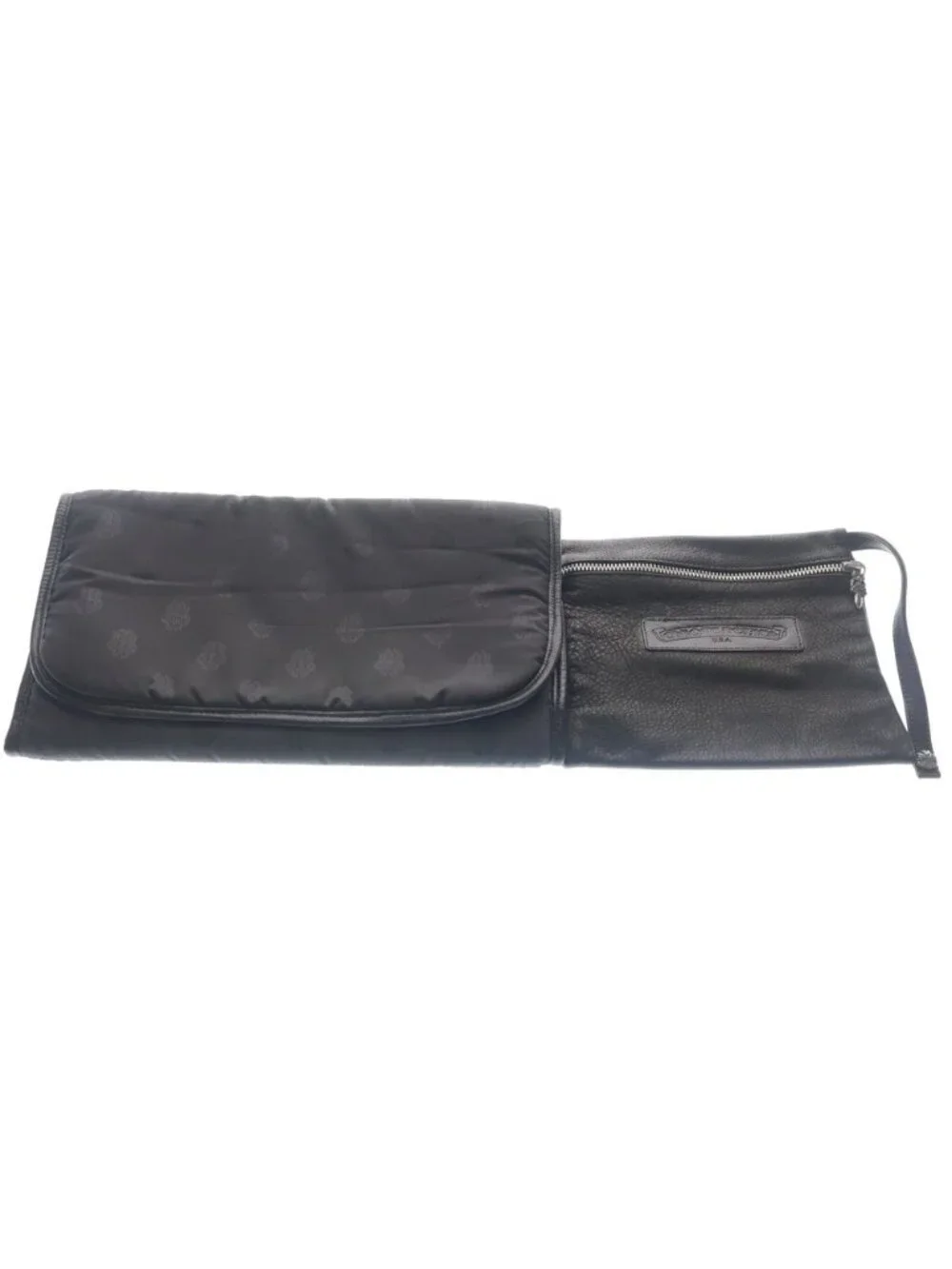 Chrome Hearts Diaper Bag Leather Shoulder 2-Way Handbag Black